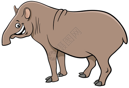 漫画插图有趣的南美塔卡野生动物漫画人背景图片
