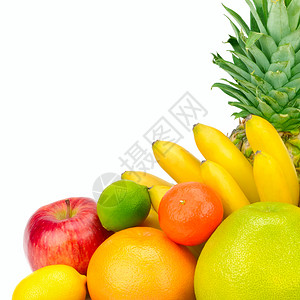 白背景的水果健康食物免费文字空间图片