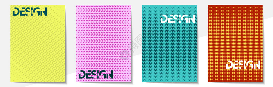 打印书签素材几何覆盖设计模板a4格式书籍杂志笔记本专辑小册子平板设计现代颜色的一套可编辑版面布局设计图片