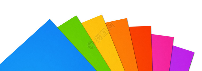 彩色彩虹空白a4纸横幅孤立在白色背景彩色彩虹空白a4纸横幅背景图片