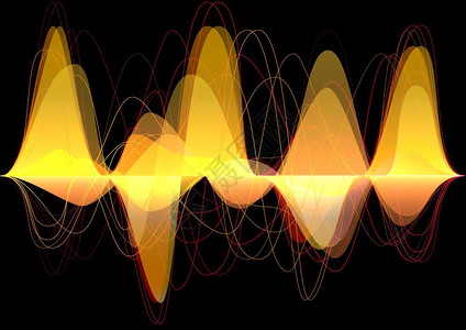 声音曲线电动波抽象背景插画