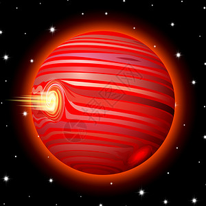 木星卡通矢量背景图片