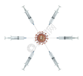 抗疫苗冠状大流行的概念说明图片