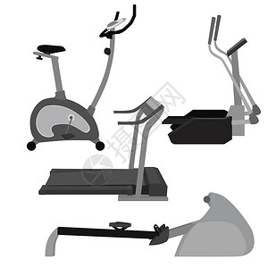 体育培训健身设备卡通矢量元素图片