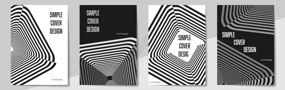 招股几何覆盖设计模板a4格式书籍杂志笔记本专辑小册子平板设计现代颜色的一套可编辑版面布局设计图片