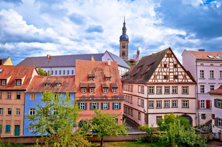 巴伐利亚地区Babvri地区Bmberg历史街道和建筑的古老城镇Bamberg历史街道和建筑观图片