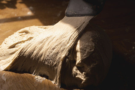 白色面粉团发酵背景图片