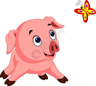 卡通可爱的猪图片