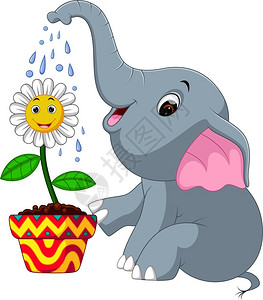 可爱大象漫画高清图片