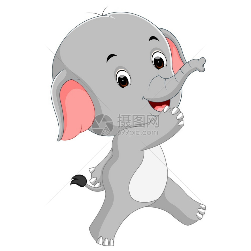 可爱的婴儿大象漫画图片