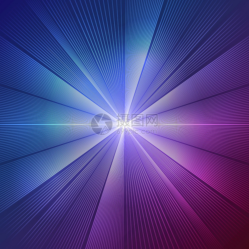 彩色放射状背景矢量元素图片