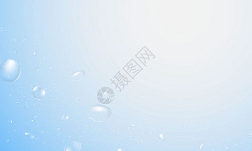 白色背景的矢量水喷和波纹泡背景图片
