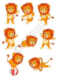 可爱狮子人物漫画图片