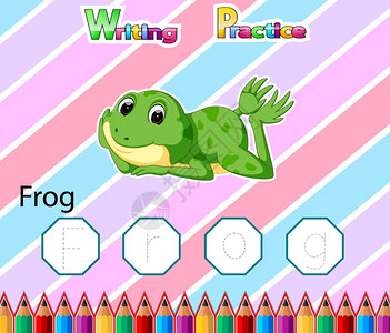 用于说明青蛙的f字母法背景图片