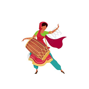 尼泊尔胡里节在tej节上参加莎丽表演的女diwal庆祝为网络图形设计和动画制作的孤立漫插图插画