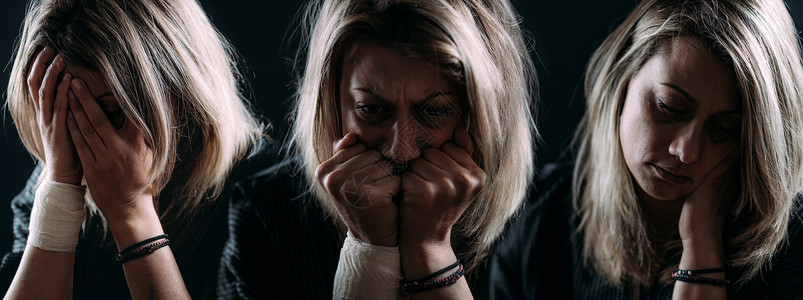 PSTD或创伤后应激障碍各种负面情绪高清图片