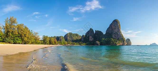 南麂岛夏日的海滨喀拉比泰王国背景