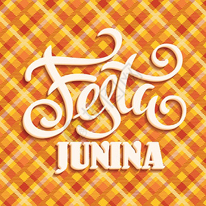 党光辉字体拉丁美国节日巴西的june党字母设计矢量说明巴西的june党插画