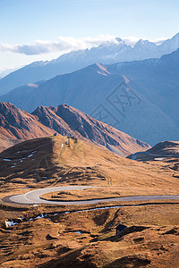 美丽的山地景观高山公路brenkogl高陶伦公园图片