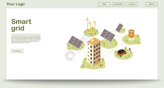太阳能3d概念电费站网页病媒模板及等量图矢量高清图片素材