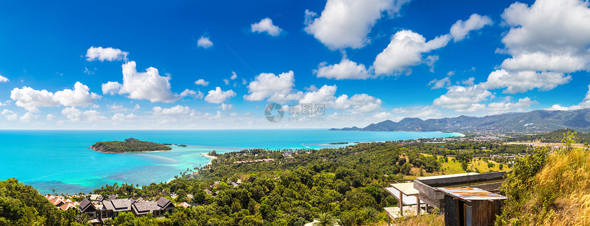 夏日在泰国的高萨木岛全景图片