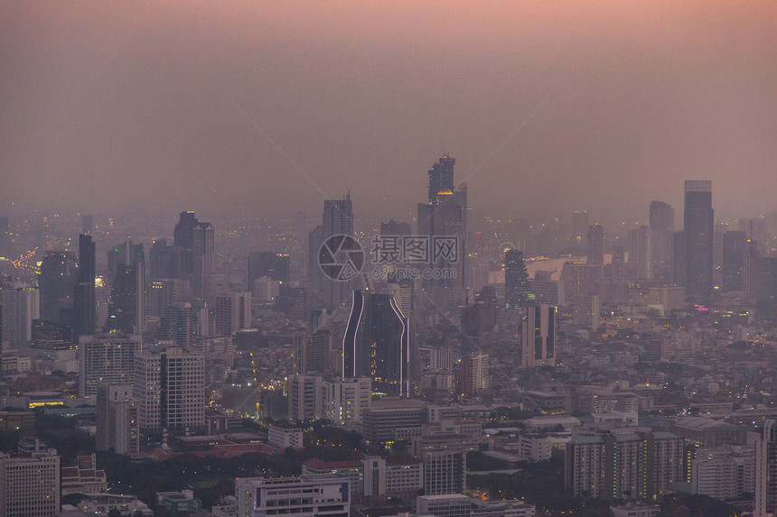 夏夜的Bangko空中风景图片