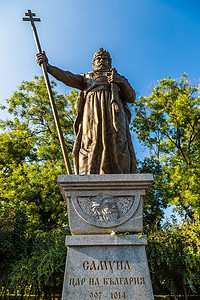 保加利亚索非亚萨缪尔国王纪念碑背景图片