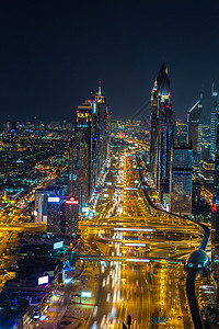 夏日杜拜市中心的空观察阿拉伯联合酋长国高清图片