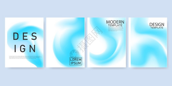 用于您图形色彩多设计的抽象模拟蓝色梯度背景A4概念用于小册子的布局设计模板背景图片