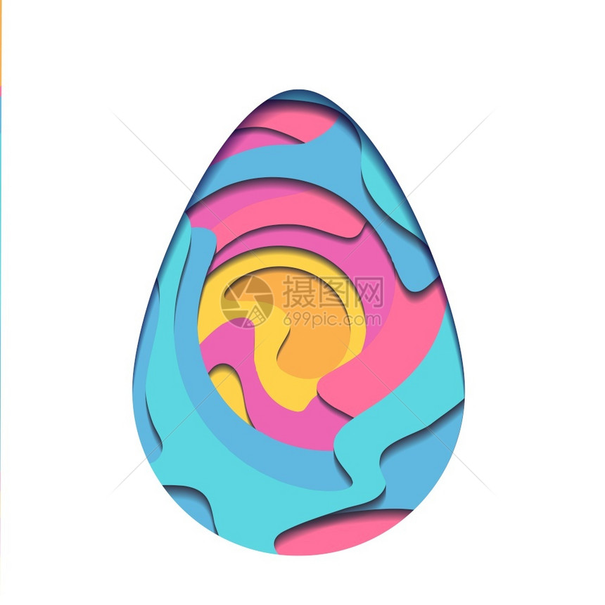 纸的鸡蛋雕刻插图配有油漆电流和阴影用于问候卡邀请函横旗贴纸和设计图的矢量向要素配有油漆电流和阴影的纸鸡蛋雕刻插图图片