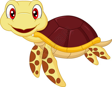 卡通可爱海龟背景图片