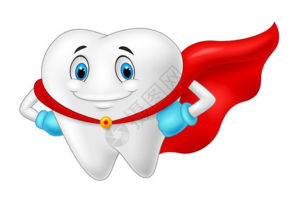 快乐的超级英雄健康牙齿图片