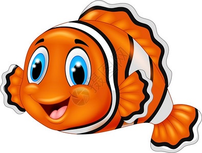 金柏湾小丑鱼装扮可爱的小丑鱼漫画插画