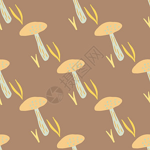 秋色蘑菇背景图片