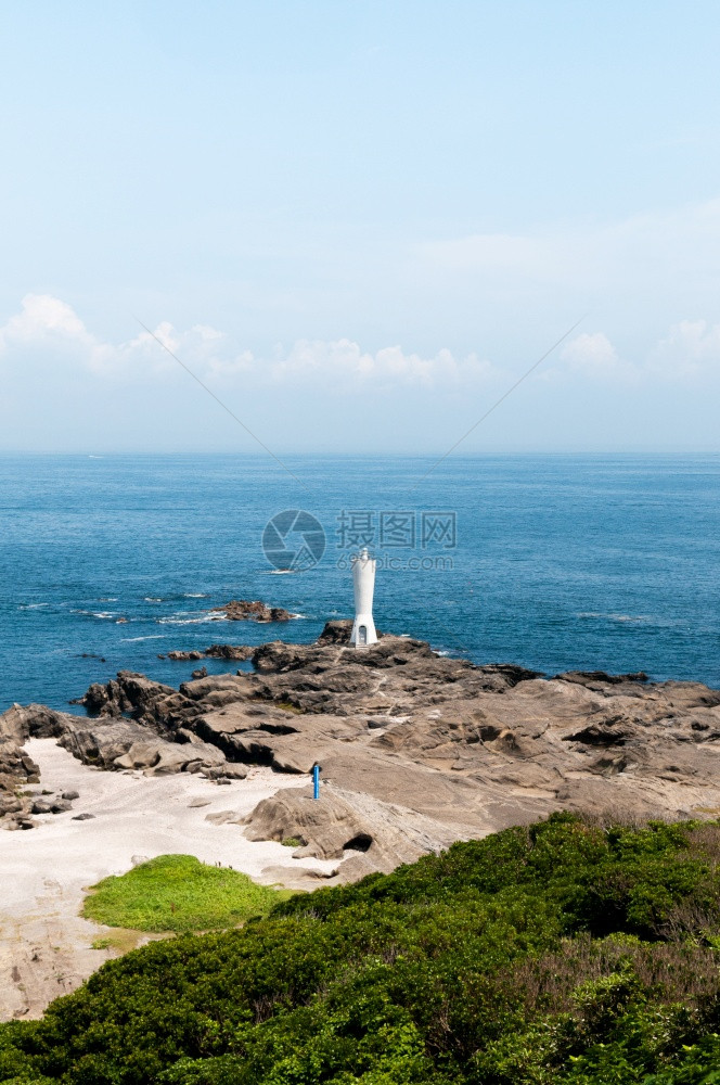 米拉半岛Kangw的灯塔和岩石斗篷图片