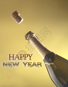 新年快乐主题香槟酒瓶香槟酒瓶图片