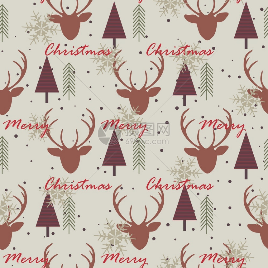 圣诞节无缝模式包括驯鹿背景冬季模式鹿包装纸冬季问候网页背景圣诞节和新年贺卡图片