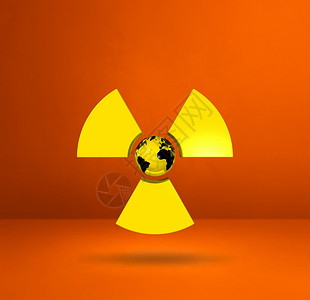 世界放射标志橙色工作室背景3个插图图片