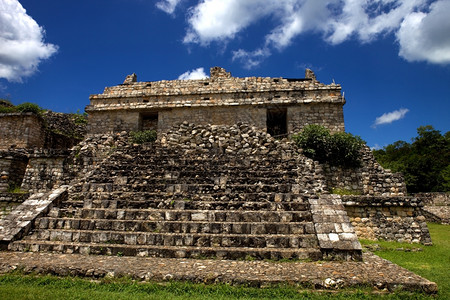 拉姆萨尔网站古老的玛雅城市白亚乌卡坦墨西哥背景