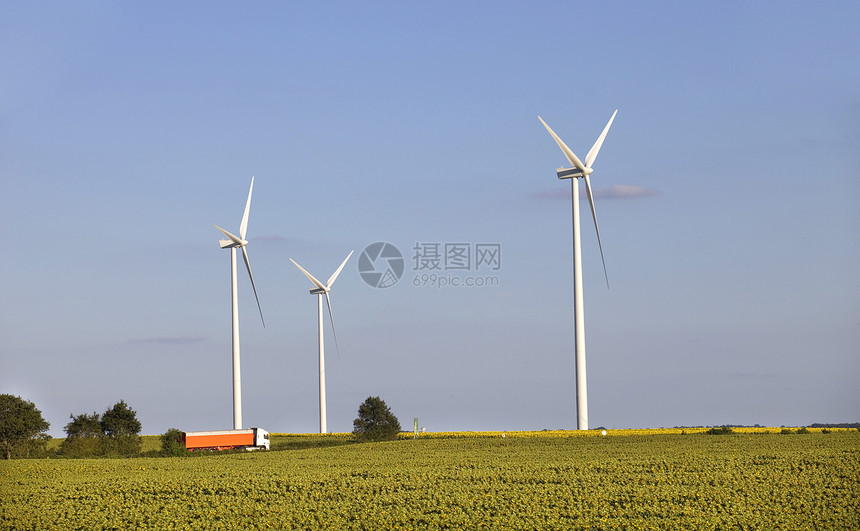 法语以北的风涡轮农场图片