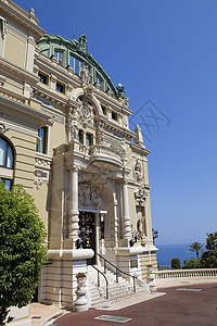 蒙多卡罗赌场和歌剧院蒙亚科法国利维埃拉背景图片