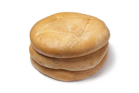 白色背景的摩洛哥面包图片