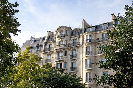 法国巴黎蒙马特公寓背景图片