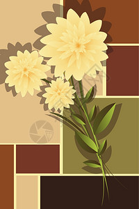 以回溯色调表示的布花装饰植物背景图片