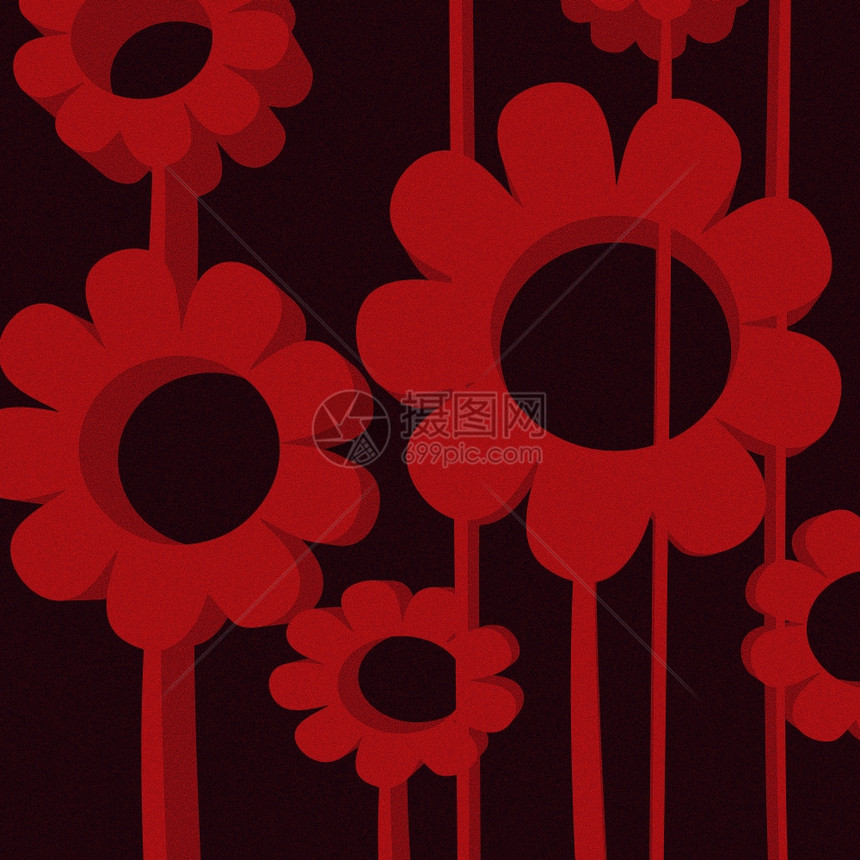 红色调的鲜花图片