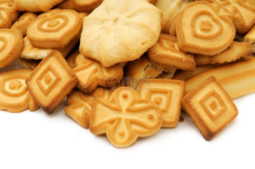 在白色上孤立的cookie图片