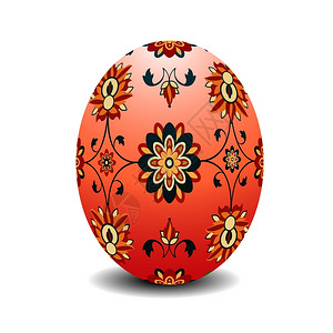 复活节彩蛋涂有花式背景图片