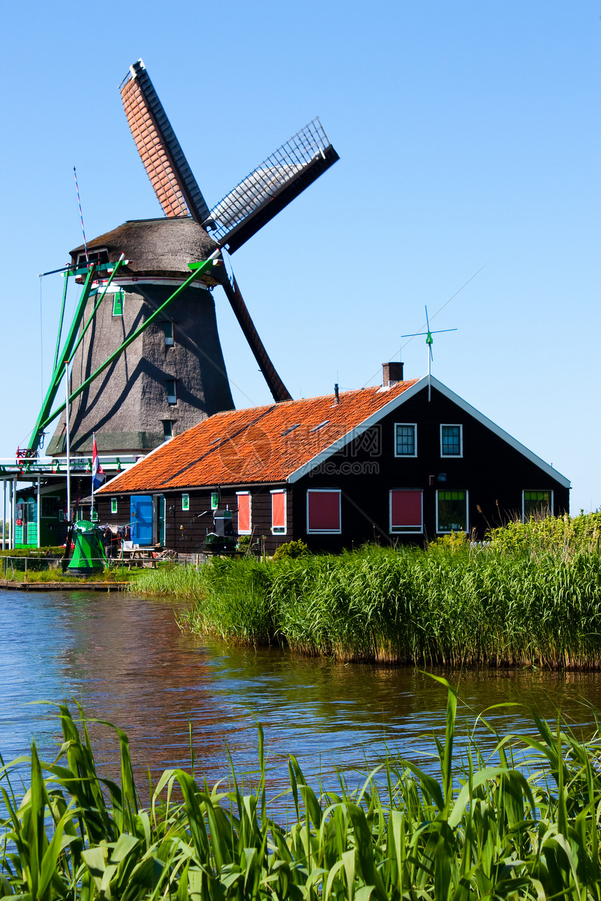 荷兰的MillsinHolland荷兰的传统和直接里程碑图片
