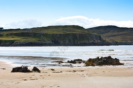 胁迫获颁Durness奖苏格兰萨瑟杜斯壮观海滩背景