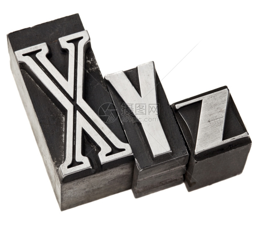 xyz陈年纸质金属类型中最后三个字母或笛卡尔坐标系统图片